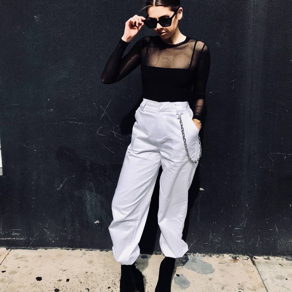 I am Gia, white Cobain pants